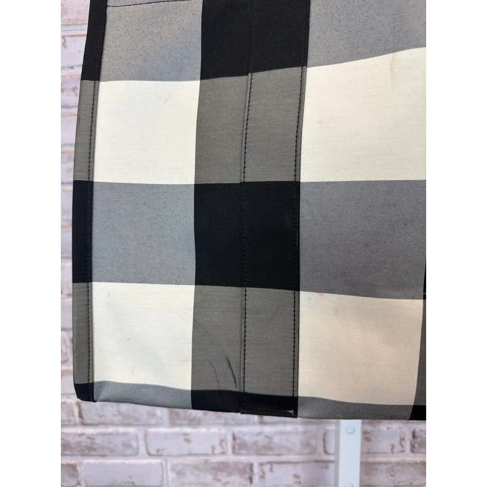 Christian Dior FW 2019 Large Canvas Buffalo Check Tote Black Cream Good - Picture 8 of 10